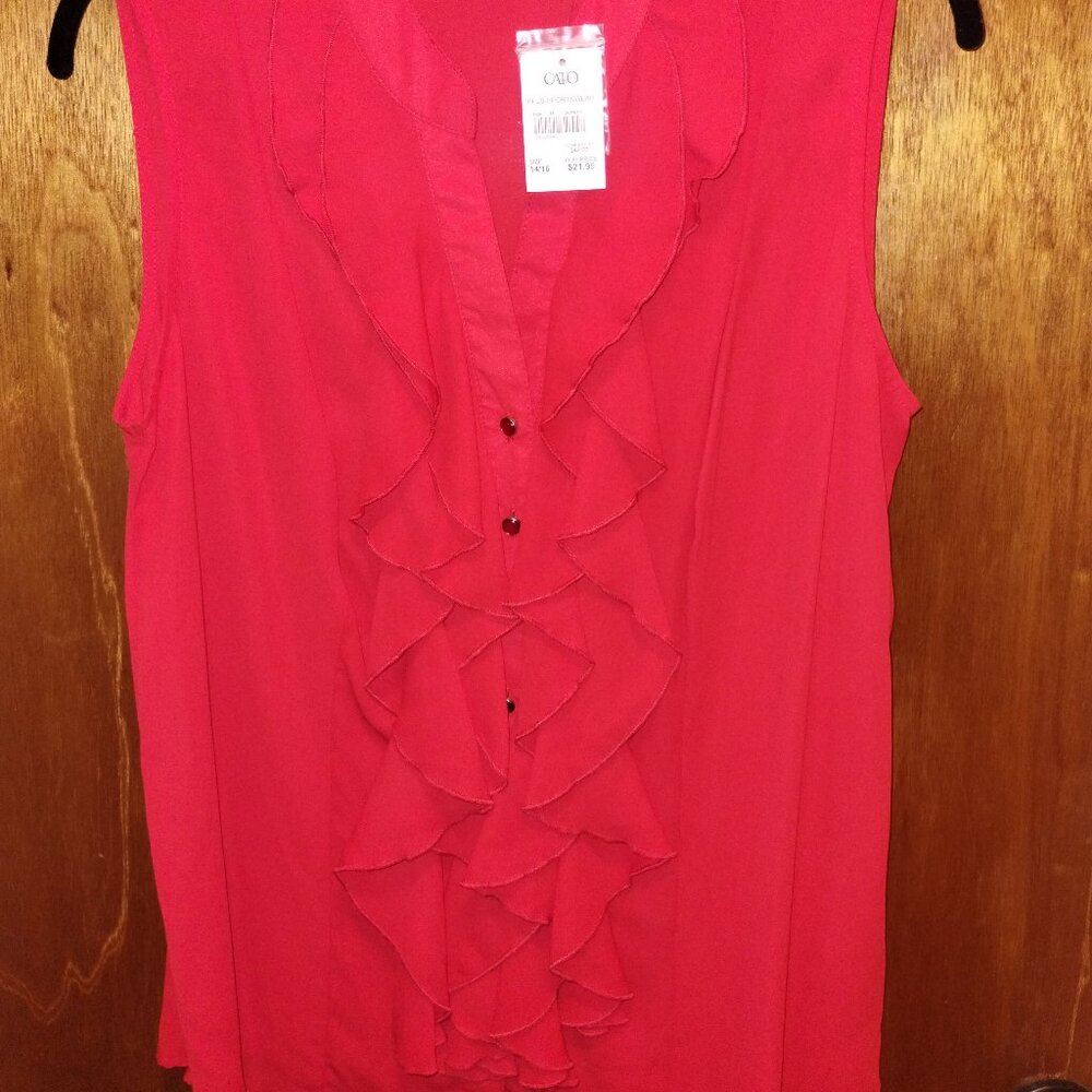 Cato Red Sleeveless Blouse
